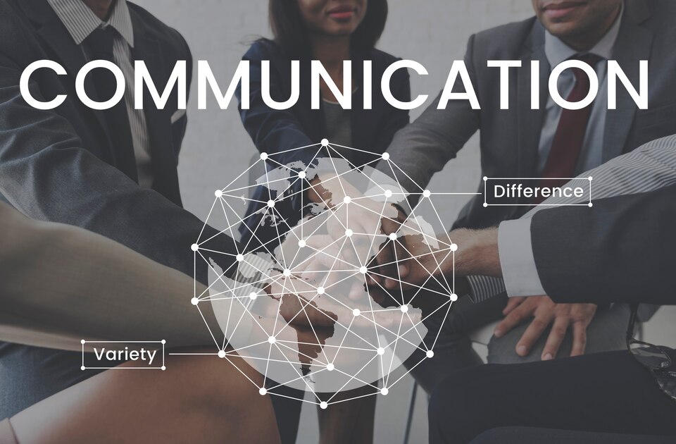 representation of interconnected communication.