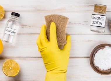 Kitchen Cleaning with Baking Soda
