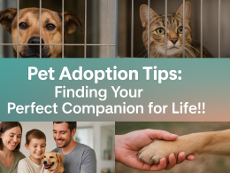Pet Adoption Tips: Finding Your Perfect Companion for Life!!
