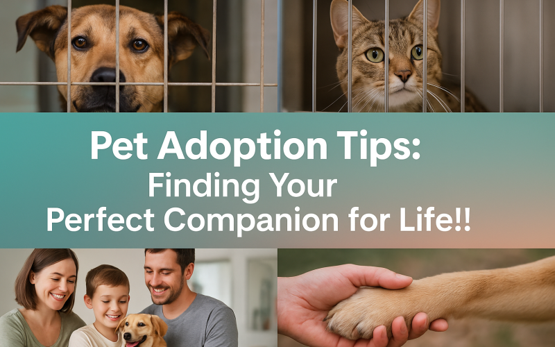 Pet Adoption Tips: Finding Your Perfect Companion for Life!!