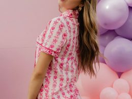 Pink Palm Puff Pajamas